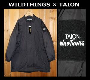 送料無料 即決【未使用】 WILDTHINGS × TAION ★ 別注 モンスターパーカー (Lサイズ) ★ ワイルドシングス 800フィル ダウンコート 併