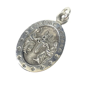 CHROME HEARTS クロムハーツ ネックレス エンジェルメダル オーバル ANGEL MEDAL OVAL ペンダント トップ シルバー