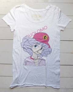 魔法の天使 クリィミーマミ × QUOLOMO コラボTシャツ 白 アニメT クゥオロモ