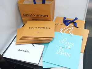 #61316【中古品】ルイ ヴィトン LOUIS VUITTON ティファニー Tiffany シャネル CHANEL ブランド ショップバッグ ショップ袋 紙袋 まとめて