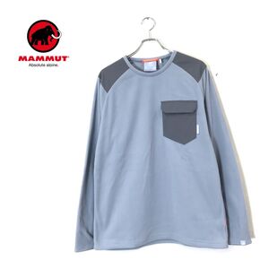 1D1539-N◆美品◆ MAMMUT マムート Innominata Light ML Crew Neck フリースカットソー メンズ ASIAFIT ◆sizeL ライトグレー ポリエステル