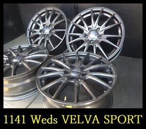 【1141】T3105024◆Weds VERVA SPORT◆17x7J 5穴 PCD114.3 +47◆4本◆ノア ヴォクシー ステップワゴン など