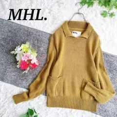 良品　MHL マーガレットハウエル　プルオーバー　ニット　厚手　マスタード　2