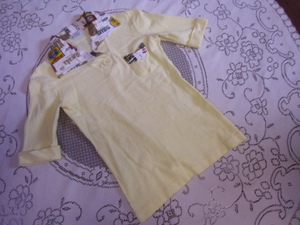 ★Acapulco　トライアングル・カラーのシャツ　三角形の襟のポロシャツ　黄色　Sサイズ　美品★