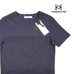 HAMAKI-HO（ハマキホ） Uネック半袖Tシャツ ME2697H ネイビー M 20903 【S20904】