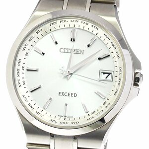 シチズン CITIZEN CB1030-51A エクシード デイト ソーラー電波 メンズ 良品 内箱・保証書付き_760027【ev20】