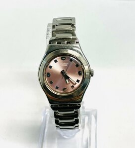 qow.Z0307　Swatch　IRONY　スウォッチ　アイロニー　ピンク文字盤　ステンレス　クォーツ　スイス製ムーヴメント　レディース腕時計