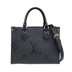 ルイヴィトン オンザゴーPM モノグラムアンプラント ショルダーバッグ M45653 ブラック レディース LOUIS VUITTON 中古 美品