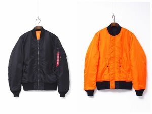 GQ5463□アルファ/ALPHA INDUSTRIES*メンズXL*20004-401*リバーシブル*MA-1/フライトジャケット/ジップアップブルゾン/中綿ジャケット