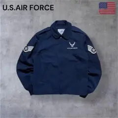 00s【USA】U.S. AIR FORCE刺繍ロゴジャケット14Rネイビー