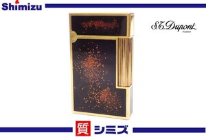 1円【S.T.Dupont】着火未確認 デュポン ライン2 ラメ ゴールド ローラーガスライター メンズ 喫煙具 アクセサリー◆質屋