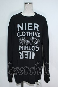 NieR Clothing / プリントTシャツ 黒 S-24-04-11-073-PU-TO-UT-ZS
