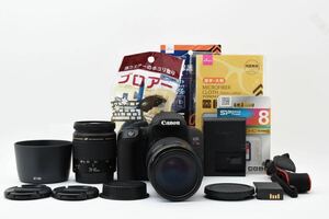 保証付/Wi-Fi搭載/一眼レフカメラ/Canon EOS Kiss X10iダブルレンズセット標準&望遠レンズセットEF28-80㎜1:3.5-5.6III/EF 75-300㎜F4-5.6