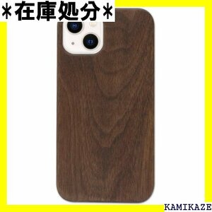 Pretimo iPhone 14 ケース 天然木 木 ッド 胡桃 ワイヤレス充電対応 iPhone 13 対応 252