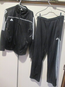 ※L■adidas/アディダス★ジャージ上下セット★黒　used