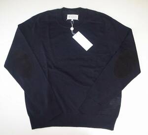 maison margiela マルジェラ navy エルボーパッチニット sizeS