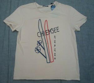 新品CHIEMSEE(キムジー)メンズTシャツHIMALCHULI (13-0002 WHITE SAND) Lサイズ