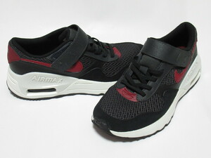 NIKE AIR MAX SYSTM PS グレー 黒 赤 17cm ナイキ エアマックス システム ジュニア ベルクロ DQ0285-003