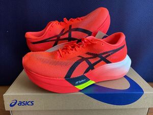 希少 アシックス メタスピードスカイパリ レッド asics metaspeed sky paris 27cm マラソン駅伝 陸上 スニーカー ランニング