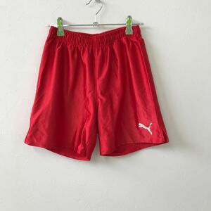 EI591 美品 ビンテージ PUMA プーマ　ヒットユニオン製 スポーツウェア　ハーフパンツ　キッズ150 赤