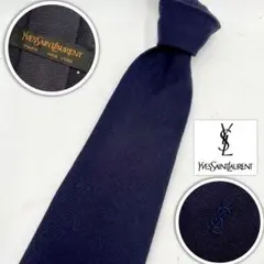 Yves Saint Laurent イブサンローラン ネクタイ ロゴ 刺繍