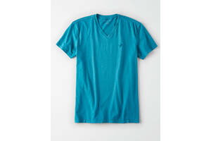 * ラスト * AE アメリカンイーグル シンプル Ｖネック Ｔ Tシャツ M / Teal *