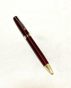 メタリック　ツイストローラーボールペン　ワインレッド　フォーマル　カジュアル　筆記具　(500)