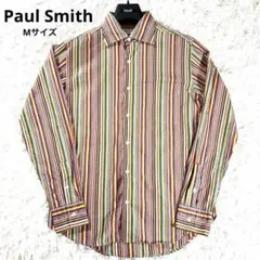 美品✨Paul Smith マルチカラーストライプシャツ　M 長袖　コットン