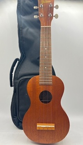 N39069■【極美品】 KIWAYA FAMOUS UKULELE FS-1G キワヤ商会 フェイマス ウクレレ 日本製 弦楽器 UT-301 チューナー ピック ソフトケース 