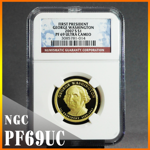 ◆準最高鑑定◆PF69UC ジョージ・ワシントン 2007 アメリカ 初代大統領 アンティークコイン モダン プルーフ 投資 貨幣 硬貨 自由の女神