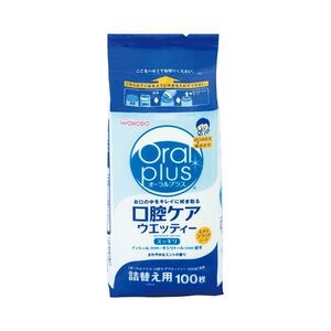 【新品】ピップアサヒグループ食品 オーラルプラス口腔ケアウェティー詰替100枚12個