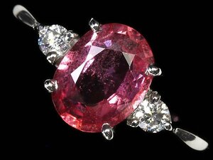 KL12890SS【1円～】新品仕上【RK宝石】《Sapphire》希少宝石 極上パパラチャサファイア 大粒1.23ct 極上ダイヤモンド Pt900 高級リング