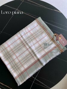 Loro Piana　ロロピアーナ　レディース　マフラー　ストール　スカーフ　カシミア100％　90*200cm　秋新品　チャック柄