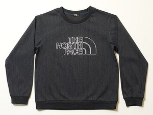 THE NORTH FACE　ノースフェイス　ロゴプリント　トップス　正規品　NTJ12217　ストレッチデニムマウンテンクルー　150　子供用　キッズ　