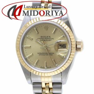 ROLEX ロレックス デイトジャスト 79173 シャンパンゴールド K18YGxステンレススチール レディース /39609【中古】【腕時計】