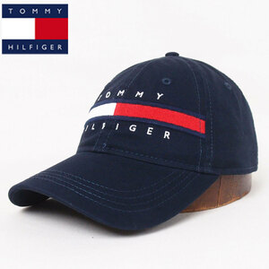 新品 TOMMY HILFIGER コットン ビッグロゴキャップ ネイビー