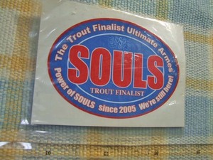 Souls/ソウルズ/ファイナリスト/楕円/ブルー/ステッカー/シール　※ ヤフーショッピングストア/レア物商会・健美堂でも大量出品中！