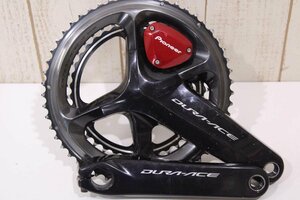 ★SHIMANO シマノ FD-R9100 DURA-ACE 170mm 53/39T 2x11s PIONEER両足計測パワーメーター クランクセット BCD:110mm リコール点検済