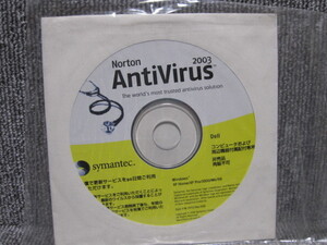 【開封中古品 アプリケーションソフト】DELL Norton Antivirus 2003 非売品 多数出品中！同梱歓迎！出品リスト検索！3点以上落札で送料無料