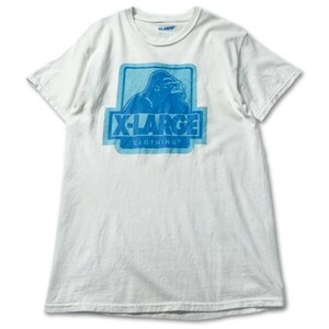 《良品◎》X-LARGE エクストララージ★ビッグロゴデザイン*Tシャツ*カットソー*ホワイト*サイズS(MS2239)◆YP