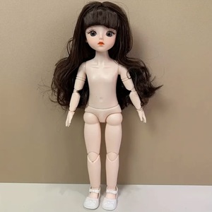 着せ替え人形 30cm 女の子 バービー人形 ボディ 1/6 全身 汎用 巻き髪 かわいい おしゃれ 人形 ドール 素体 関節可動 フィギュア t156