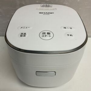 営YY44-80Y SHARP シャープ ジャー炊飯器 KS-CF05C-W 2021年製 ホワイト 3合炊き 炊飯器 家電 通電確認済