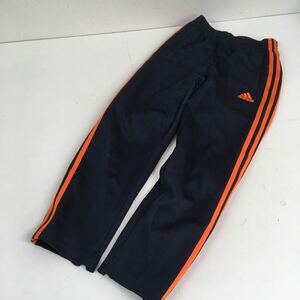 送料無料★adidas アディダス★ジャージ パンツ★ネイビーオレンジ★キッズ　子供　140 ジュニア#60702sj79