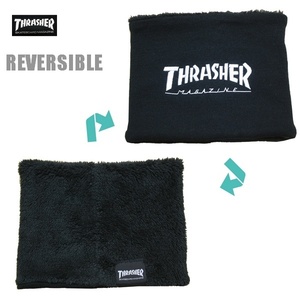 新品 THRASHER ネックウォーマー スラッシャー ストリート スケボー スケーター マフラー 防寒具 ブラック 黒 21TH-K50