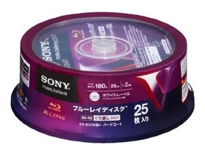 SONY 録画用BD-RE 書換型 片面1層25GB 2倍速 ホワイトレーベル 25枚パック 25BNE1VDPP2