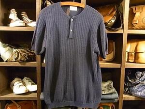 EDIFICE S/S COTOON KNIT SIZE 48 半袖 コットン ニット 紺