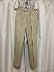 バリーブリッケン BARRY BRICKEN SIDE ADJUSTER 2 PLEATS TROUSERS サイドアジャスター2プリーツトラウザーズ 30 チノパン コットンパンツ