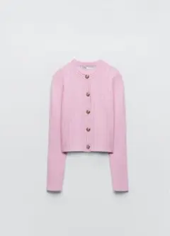 ZARA ピンク カーディガン M