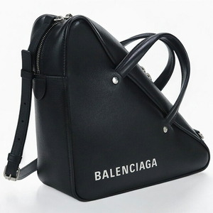 中古 バレンシアガ ハンドバッグ レディース ブランド BALENCIAGA トライアングルダッフル レザー 476975 ブラック バッグ