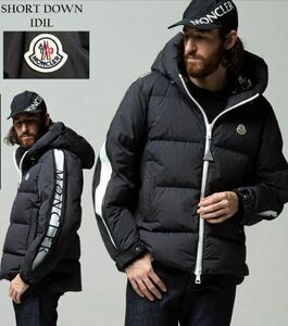 21AW　モンクレール　袖ロゴ ナイロン ダウン ジャケット　ブラック　国内正規品　MONCLER　#A5